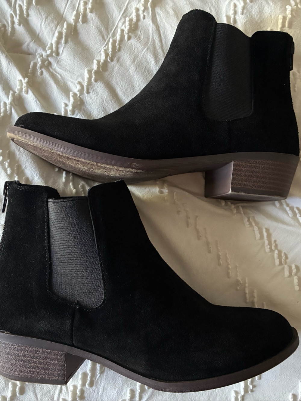 Women's Black Suede Chelsea Boot - Classic Ankle Boot 7.5